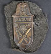 WWII SECOND WORLD WAR GERMAN NARVIK SHIELD BADGE