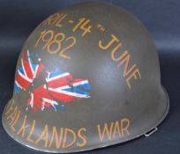 ORIGINAL FALKLANDS WAR SOLDIER'S HELMET SOUVENIR