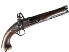 19TH CENTURY FLINTLOCK PISTOL - A BLAKE OF LONDON
