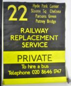 RETRO 20TH CENTURY HYDE PARK BUS SERVICE SCROLL