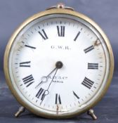 GREAT WESTERN RAILWAY BRASS DRUM CLOCK CIRCA 1900S