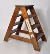 A-FRAMED OAK RAILWAY / STATION STEP LADDER