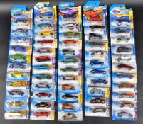 A LARGE COLLECTION OF APPROXIMATELY X50 CARDED MATTEL MADE HOT WHEELS