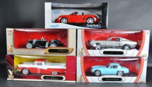 COLLECTION OF 5 x 1/18 SCALE ROAD SIGNATURE DIECAST MODEL CARS