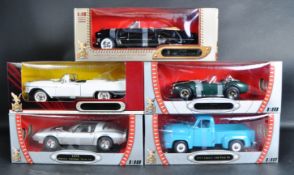 COLLECTION OF 5 x 1/18 SCALE ROAD SIGNATURE DIECAST MODEL CARS