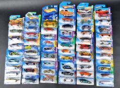 A LARGE COLLECTION OF APPROXIMATELY X50 CARDED MATTEL MADE HOT WHEELS