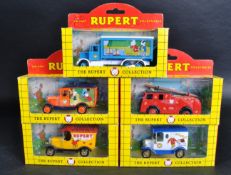 COLLECTION OF LLEDO RUPERT THE BEAR DIECAST VEHICLES