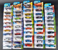 A LARGE COLLECTION OF APPROXIMATELY X50 CARDED MATTEL MADE HOT WHEELS