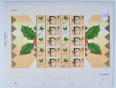 STAMPS - 2000 CHRISTMAS CONSIGNIA SMILER SHEETS X2