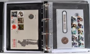 COINS - ROYAL MAIL COIN COVERS - LARGE ALBUM OF ASSORTED COVERS