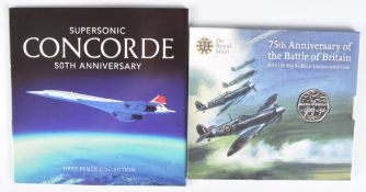 COINS - AVIATION RELATED 50P COIN PRESENTATION SETS