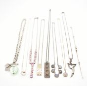 ASSORTMENT OF 925 SILVER NECKLACES