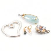 FOUR VINTAGE PENDANTS