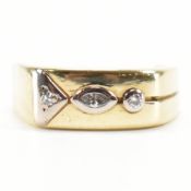 VINTAGE GOLD & DIAMOND GEOMETRIC RING