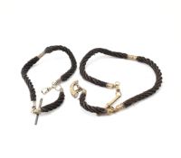 TWO VICTORIAN ANTIQUE POCKET WATCH CHAINS