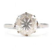 VINTAGE PLATINUM & WHITE STONE RING