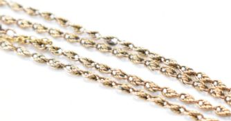 VINTAGE 9CT GOLD FANCY LINK NECKLACE CHAIN