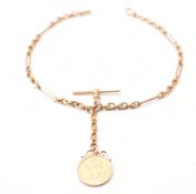 HALLMARKED 9CT GOLD WATCH CHAIN & 1913 FULL SOVEREIGN