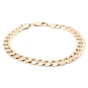 9CT GOLD FLAT CURB LINK BRACELET