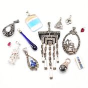 GROUP OF SILVER PENDANT CHARMS