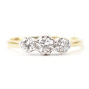 18CT GOLD THREE STONE DIAMOND RING