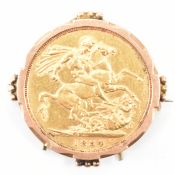 1884 VICTORIAN GOLD FULL SOVEREIGN IN 9CT MOUNT
