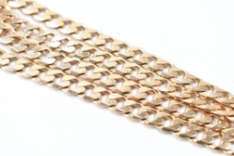 HALLMARKED 9CT GOLD CURB LINK CHAIN NECKLACE