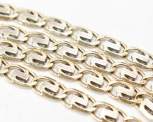 HALLMARKED 9CT TWO TONE GOLD NECKLACE CHAIN