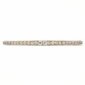 FRENCH DIAMOND BAR BROOCH