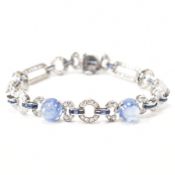 FRENCH ART DECO SAPPHIRE & DIAMOND BRACELET