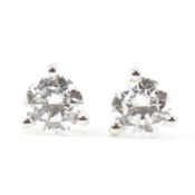 PAIR OF 18CT GOLD & DIAMOND STUD EARRINGS