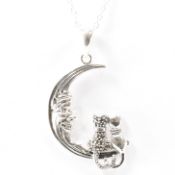 925 SILVER & MARCASITE PENDANT NECKLACE