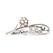 ART DECO WHITE GOLD & DIAMOND BROOCH PIN