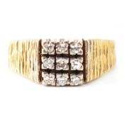 HALLMARKED 18CT GOLD & DIAMOND RING