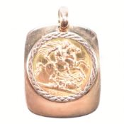 1974 FULL SOVEREIGN IN HALLMARKED 9CT GOLD MOUNT