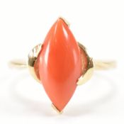 VINTAGE GOLD & CORAL RING