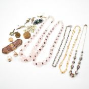 VICTORIAN GOLD HEART FOB PENDANT LOCKET & OTHER ITEMS