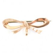 9CT GOLD HALLMARKED BOW BROOCH FOB WATCH PENDANT