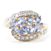 HALLMARKED 9CT GOLD & TANZANITE RING