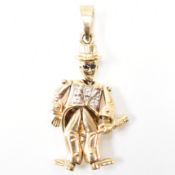 HALLMARKED 9CT GOLD DIAMOND & SAPPHIRE PENDANT