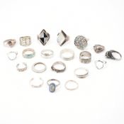 GROUP OF SILVER DRESS RINGS