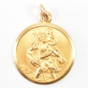 ITALIAN 18CT GOLD ST CHRISTOPHER PENDANT
