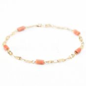 VINTAGE GOLD & CORAL BRACELET