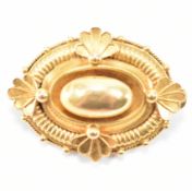 19TH CENTURY VICTORIAN GOLD WASH BROOCH CLIP