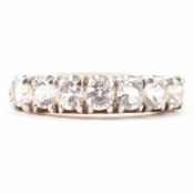 HALLMARKED 9CT GOLD & WHITE STONE RING