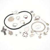 COLLECTION OF SILVER JEWELLERY