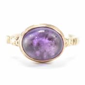 HALLMARKED VINTAGE 9CT GOLD & AMETHYST RING