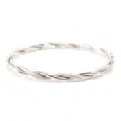 HALLMARKED 9CT WHITE GOLD ROPE TWIST BRACELET