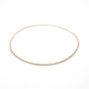 HALLMARKED 9CT GOLD CURB LINK CHAIN NECKLACE