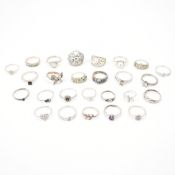 GROUP OF 925 SILVER STONE SET RINGS